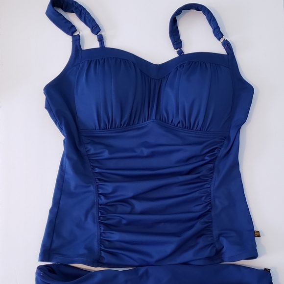 La Vie En Rose, Royal Blue Tankini - Picture 9 of 14
